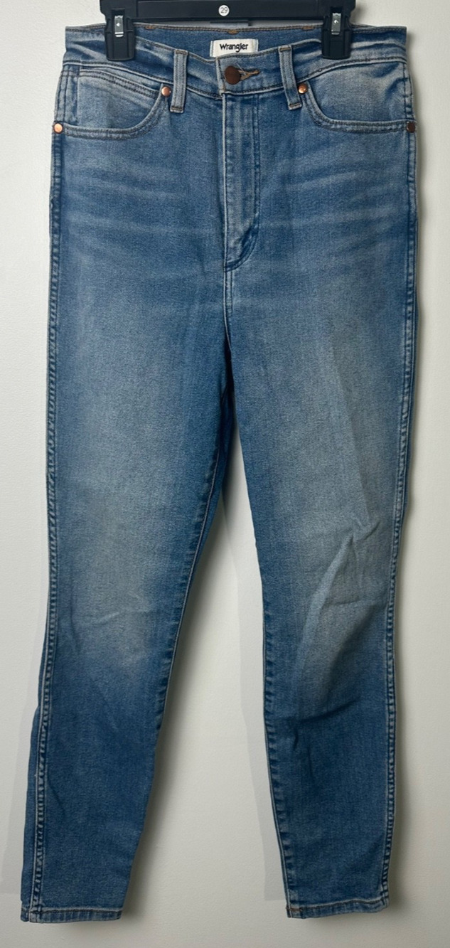 WRANGLER WRIGGLER 612 HIGH RISE SKINNY JEANS IN VINTAGE BLUE SIZE 26 Stretch A10